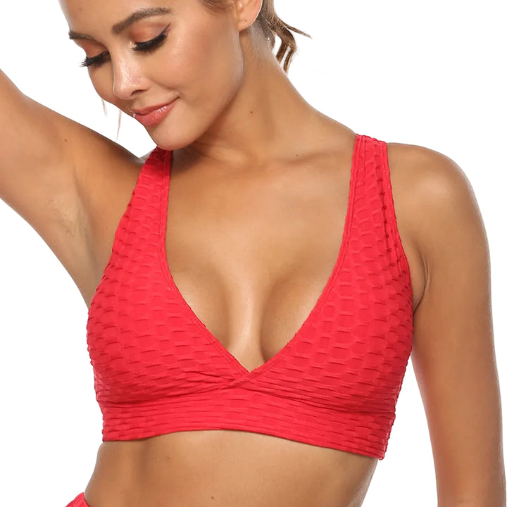 Jacquard bubble sports bra - cas7m