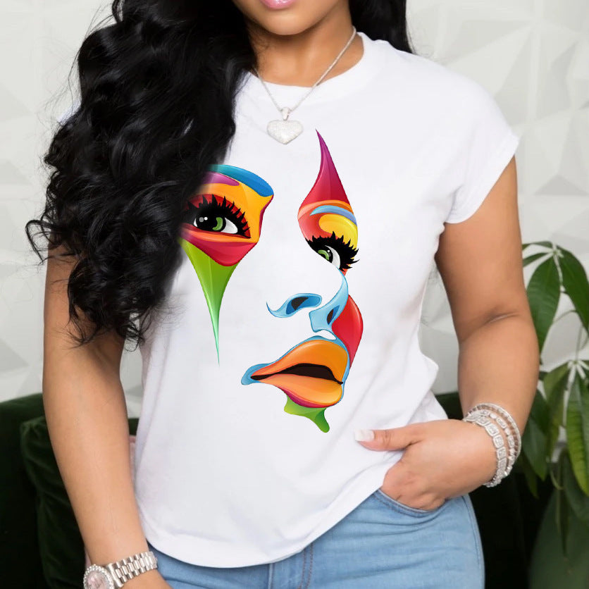 Women's Printed Sleeveless Casual Top - cas7m