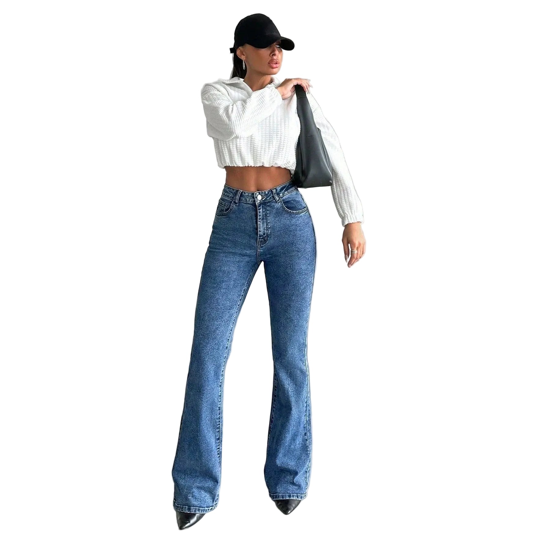 Women's Summer Elegant Flared Versatile Jeans, Slimming Fashion Long Pants