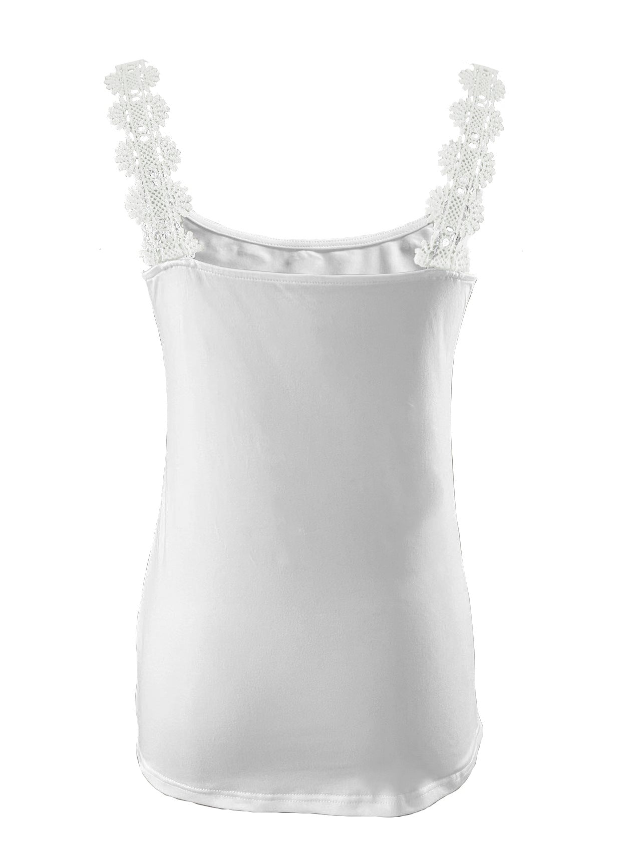 Lace Stitching Fashion Spring And Summer Solid Color Loose Vest - cas7m