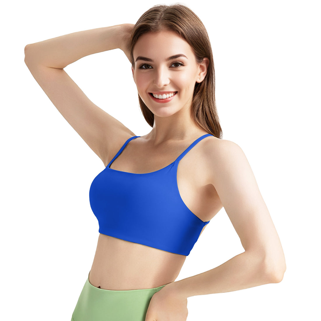 Strappy Cross Back Sports Bra: Breathable, Soft & Supportive - cas7m