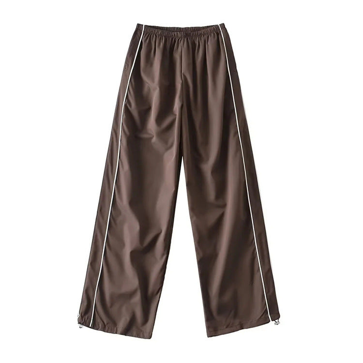 Women's Drawstring Striped Quick-drying Casual Pants - cas7m