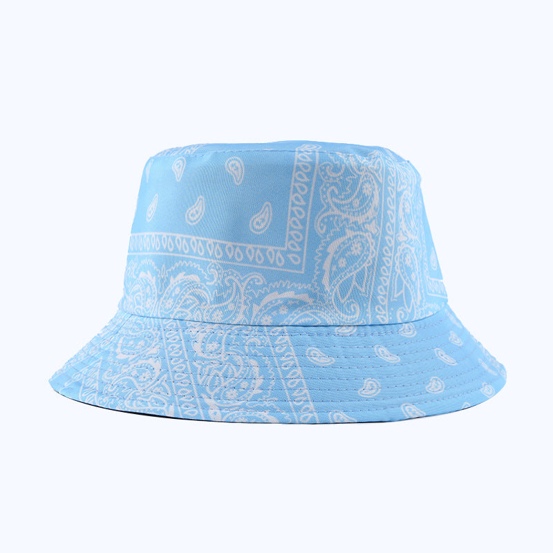 Unisex Cotton Polyester Grid Print Wide Brim Bucket Hat - cas7m