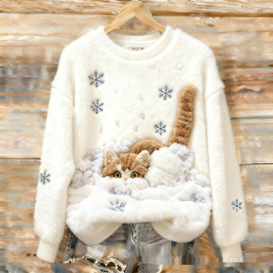 3D Digital Printed Flannel Sweatshirt Women - cas7m