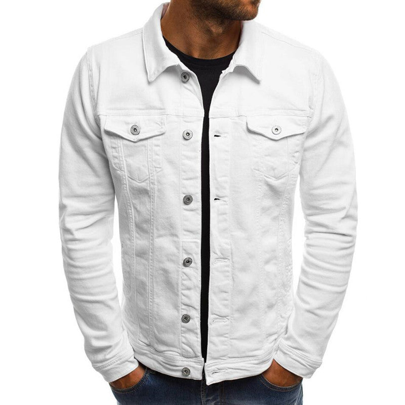Casual Men Jacket Denim Button Shirt - cas7m