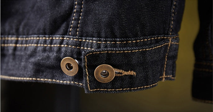 Plus velvet denim jacket - cas7m