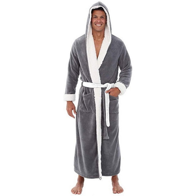 Men's Pajamas Winter Solid Color Home Wear - cas7m