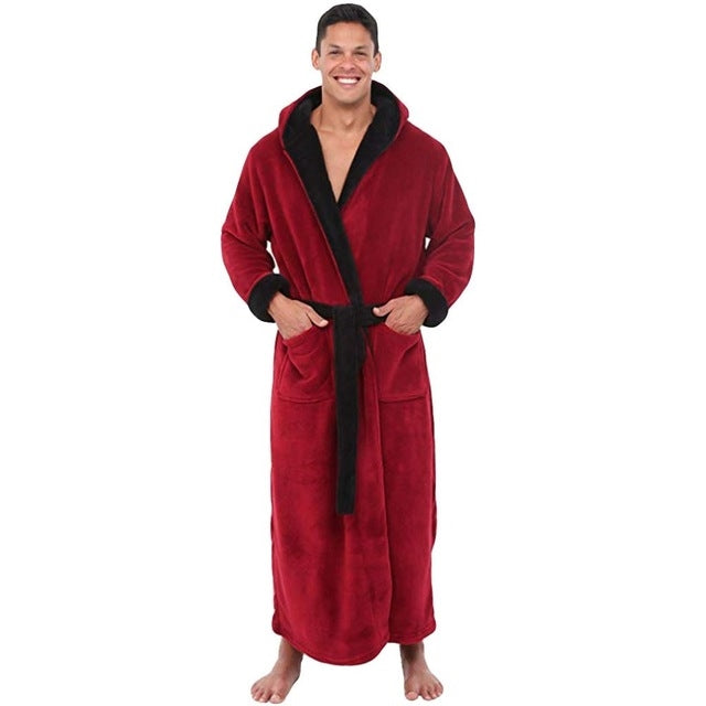 Men's Pajamas Winter Solid Color Home Wear - cas7m