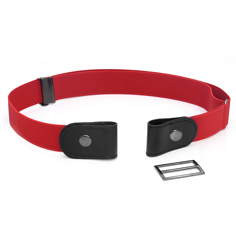 New Slim Elastic Invisible Belt Simple Lazy Belt Fat Elastic Leather - cas7m