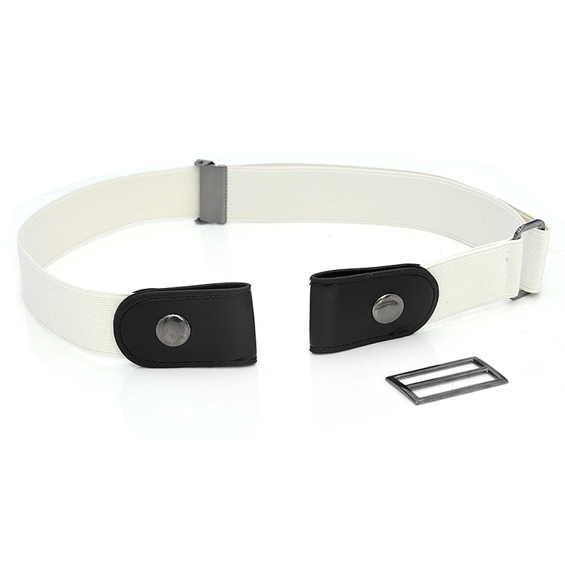 New Slim Elastic Invisible Belt Simple Lazy Belt Fat Elastic Leather - cas7m