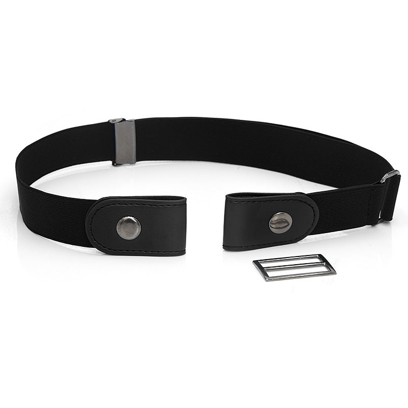 New Slim Elastic Invisible Belt Simple Lazy Belt Fat Elastic Leather - cas7m