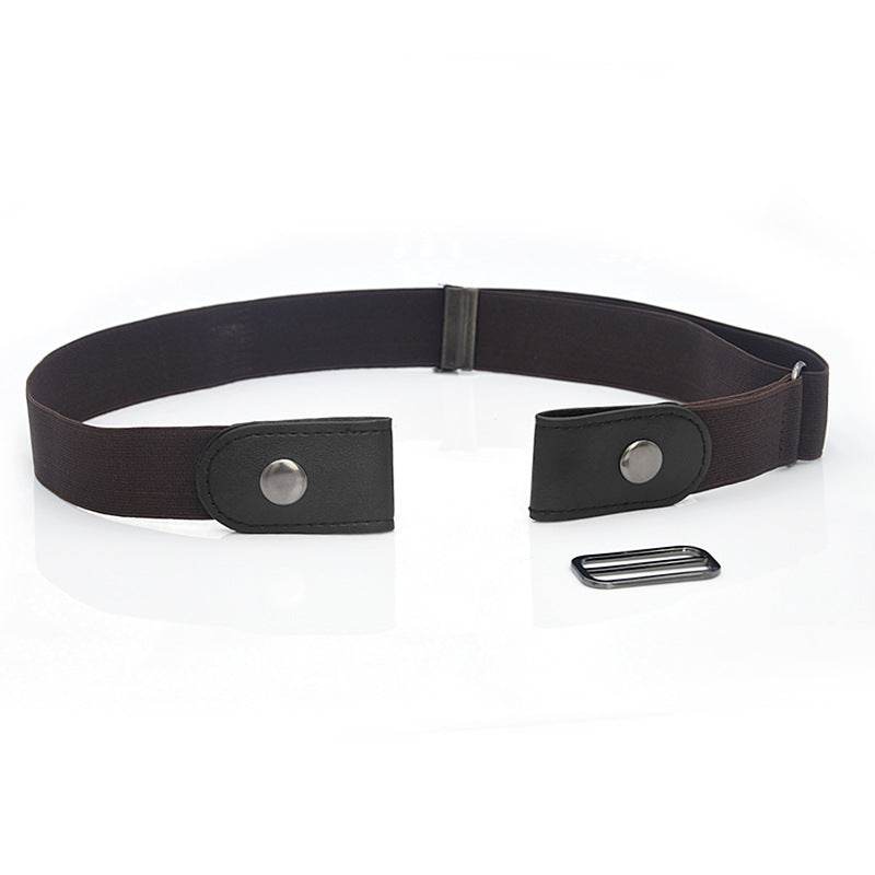 New Slim Elastic Invisible Belt Simple Lazy Belt Fat Elastic Leather - cas7m