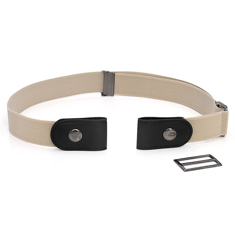 New Slim Elastic Invisible Belt Simple Lazy Belt Fat Elastic Leather - cas7m