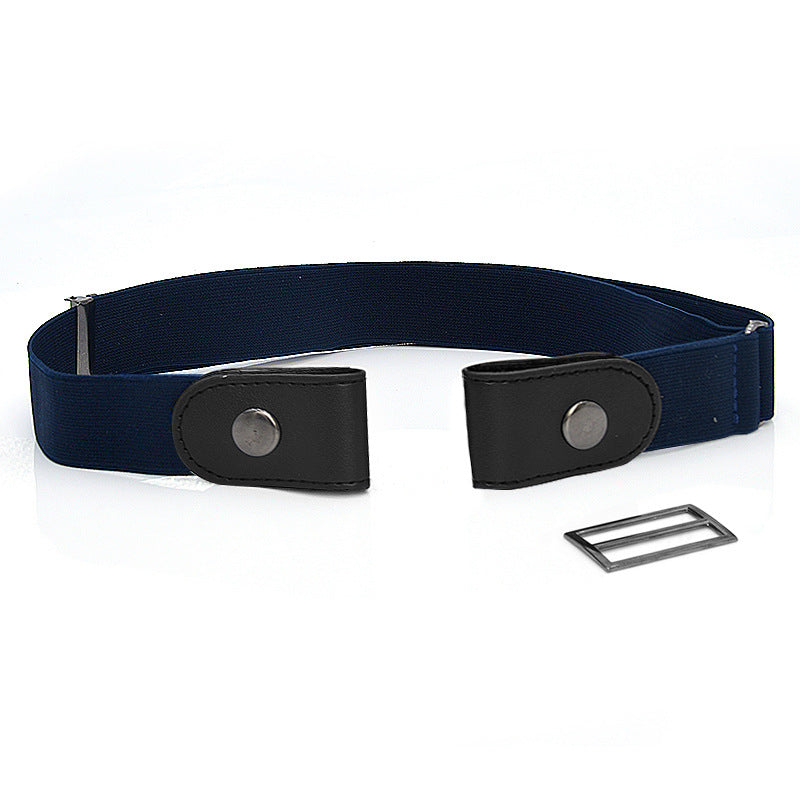 New Slim Elastic Invisible Belt Simple Lazy Belt Fat Elastic Leather - cas7m