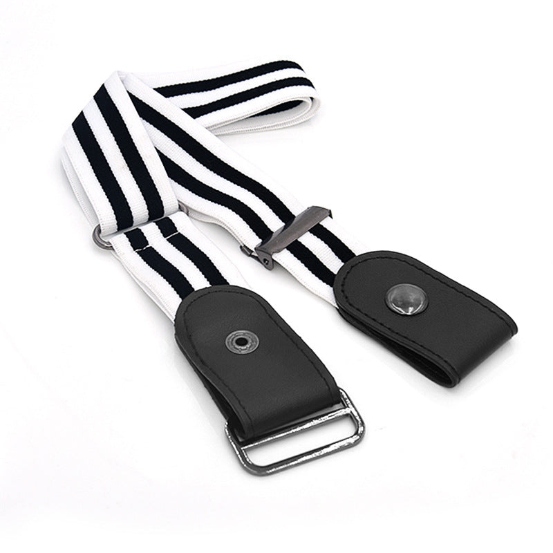 New Slim Elastic Invisible Belt Simple Lazy Belt Fat Elastic Leather - cas7m
