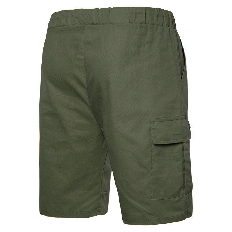 Men's Solid Color Sports Shorts Loose Tether Sports Casual Five-Point Pants Men - cas7m