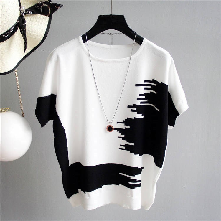 Student Black Bottoming Shirt Women's Loose Short-Sleeved T-Shirt - cas7m