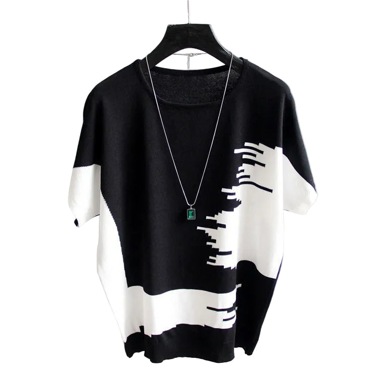 Student Black Bottoming Shirt Women's Loose Short-Sleeved T-Shirt - cas7m