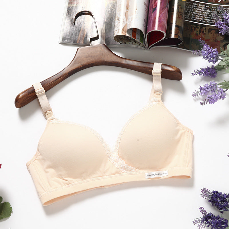 Cross-type Breastfeeding Bra, No Steel Ring, Double Buckle, Breastfeeding Underwear For Pregnant Women - cas7m