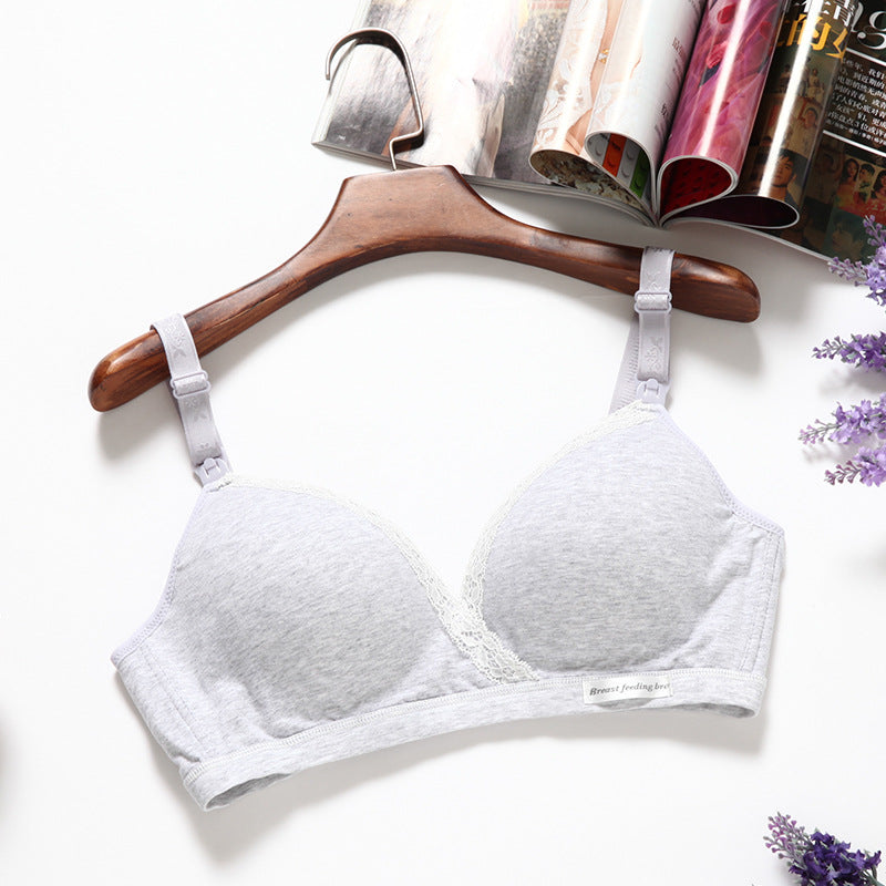 Cross-type Breastfeeding Bra, No Steel Ring, Double Buckle, Breastfeeding Underwear For Pregnant Women - cas7m