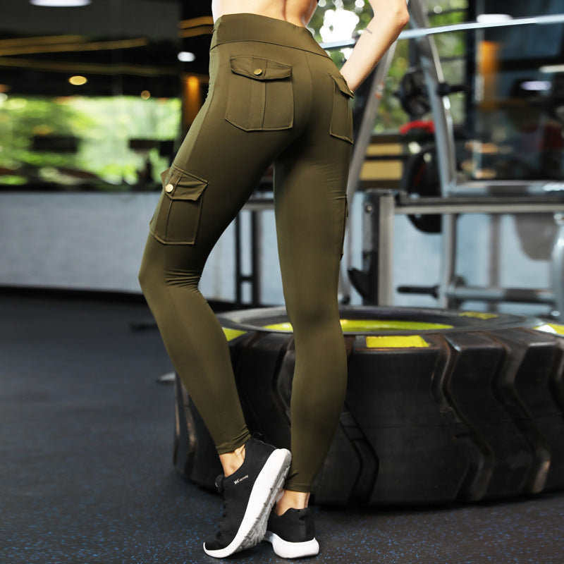 Skinny slim high elastic gym pants - cas7m