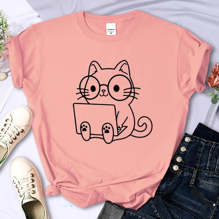 European And American Digital Printing Casual Short-sleeved T-shirt - cas7m
