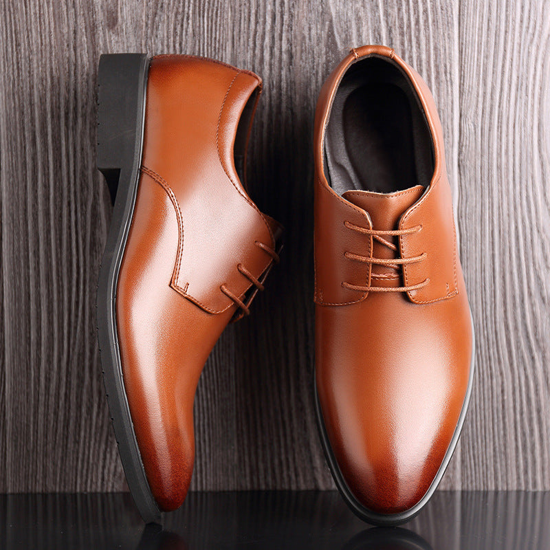 New Men's Quality Cowhide Leather Shoes British Business Extra Size 38-47 Soft Leather Man Split Leather Dress Shoes - cas7m