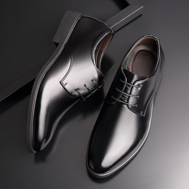 New Men's Quality Cowhide Leather Shoes British Business Extra Size 38-47 Soft Leather Man Split Leather Dress Shoes - cas7m