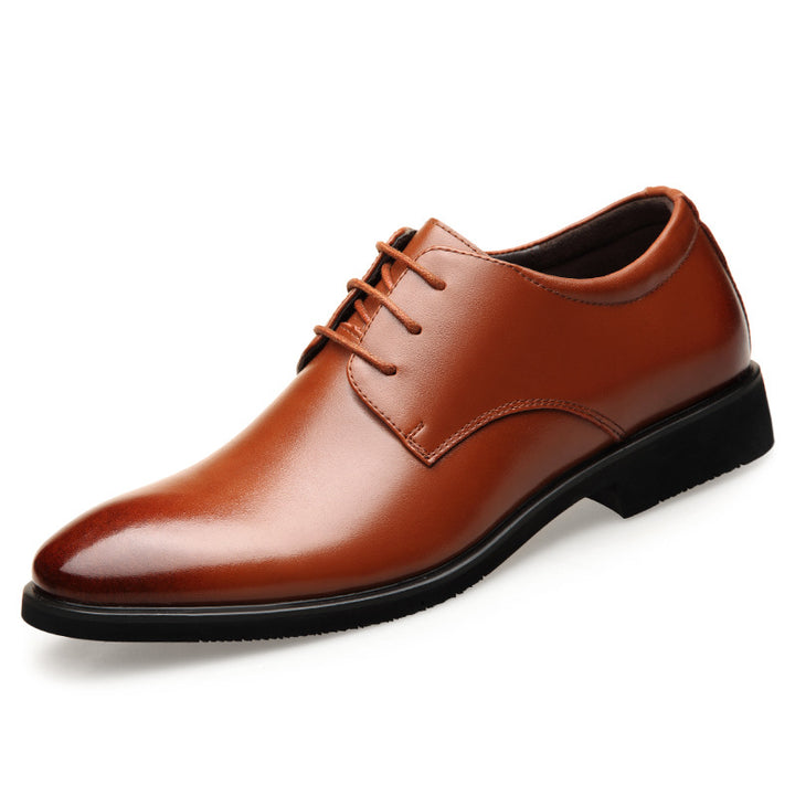 New Men's Quality Cowhide Leather Shoes British Business Extra Size 38-47 Soft Leather Man Split Leather Dress Shoes - cas7m