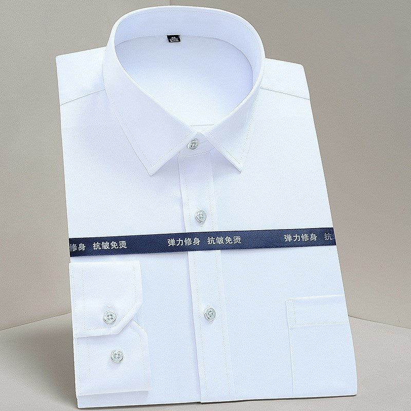 Vertical Stripes Business Casual Shirt Men - cas7m