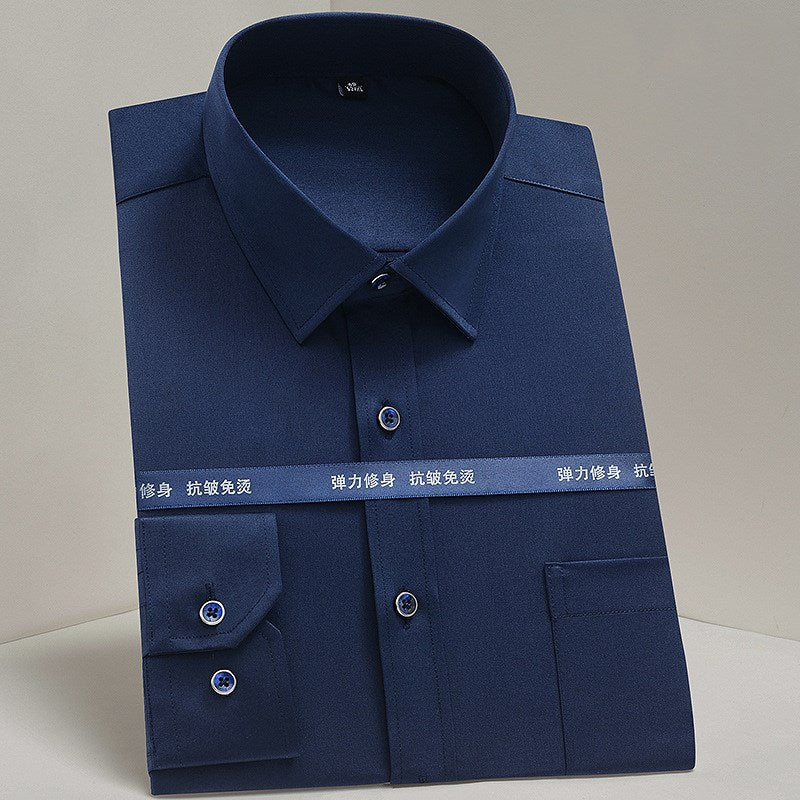 Vertical Stripes Business Casual Shirt Men - cas7m