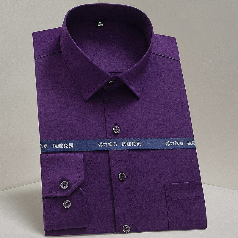 Vertical Stripes Business Casual Shirt Men - cas7m
