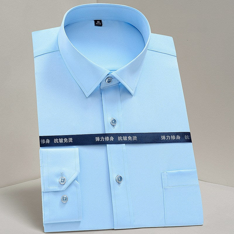 Vertical Stripes Business Casual Shirt Men - cas7m