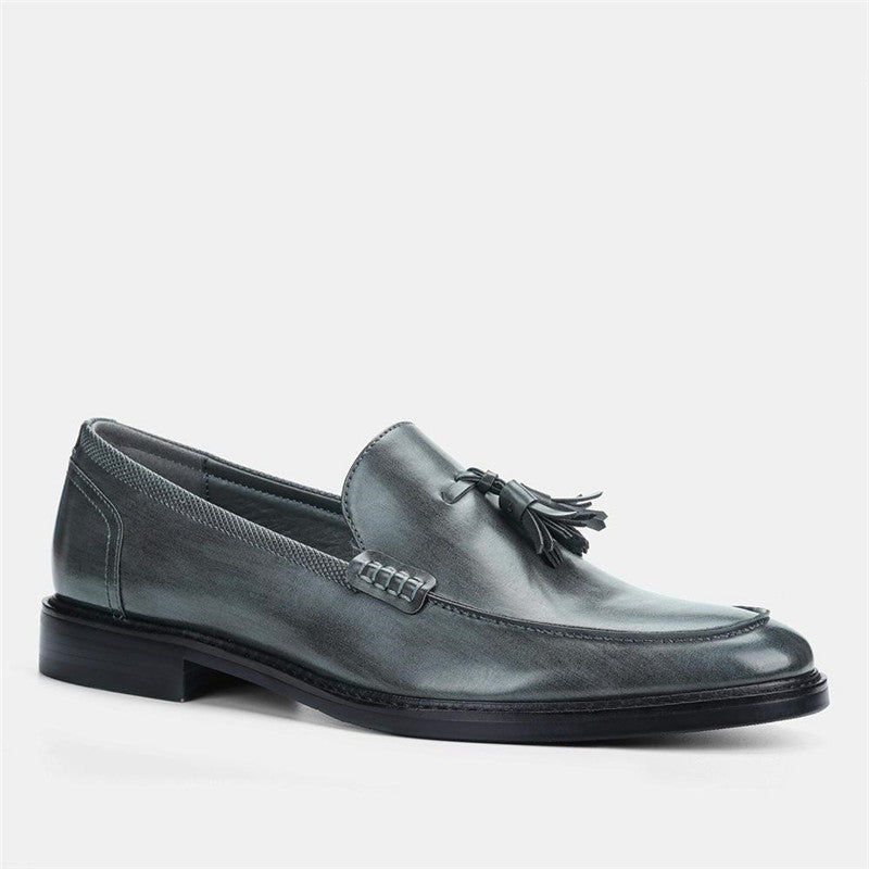 Men Casual Shoes Leather Loafers Business Dress Formal Shoes - cas7m