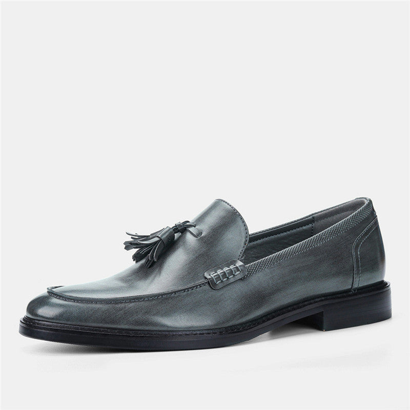 Men Casual Shoes Leather Loafers Business Dress Formal Shoes - cas7m