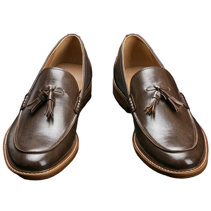 Men Casual Shoes Leather Loafers Business Dress Formal Shoes - cas7m