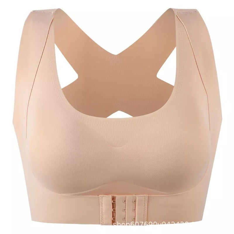 Posture Corrector Bra For Women  2-in-1 Breast Lifter & Back Support Front Closure Sports Shaper - cas7m
