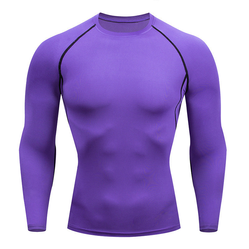 Tight-Fitting Long-Sleeved Fitness Clothes For Men, Stretch Men'S Corsets, Casual Sports Basketball Training Clothes - cas7m