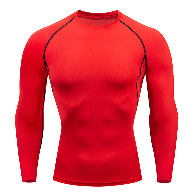 Tight-Fitting Long-Sleeved Fitness Clothes For Men, Stretch Men'S Corsets, Casual Sports Basketball Training Clothes - cas7m