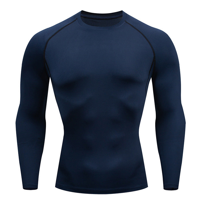 Tight-Fitting Long-Sleeved Fitness Clothes For Men, Stretch Men'S Corsets, Casual Sports Basketball Training Clothes - cas7m