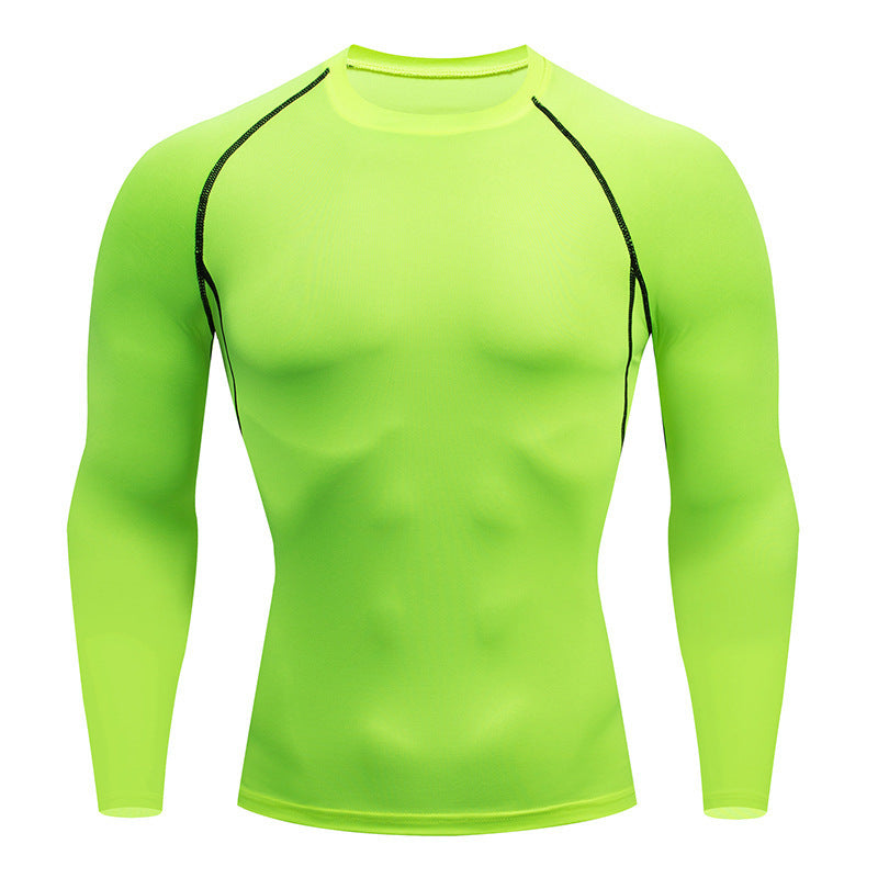 Tight-Fitting Long-Sleeved Fitness Clothes For Men, Stretch Men'S Corsets, Casual Sports Basketball Training Clothes - cas7m