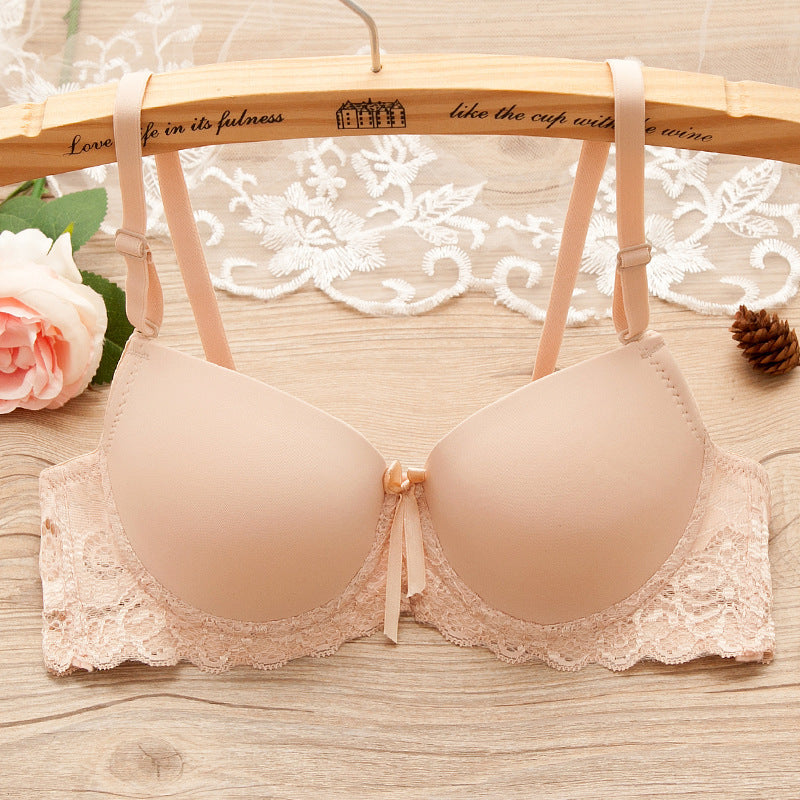 Bra Small Chest Gathered Bra With Underwire - cas7m