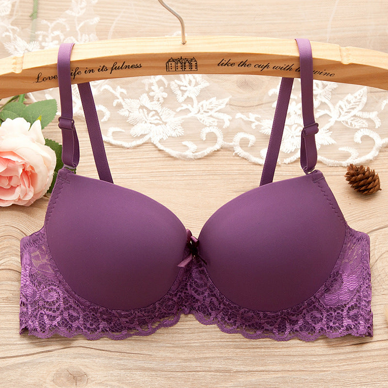 Bra Small Chest Gathered Bra With Underwire - cas7m