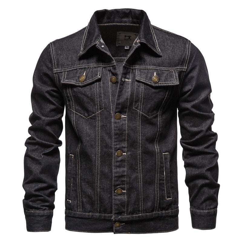 Cotton Casual Slim-fit Jacket Men's Denim Jacket Men's - cas7m