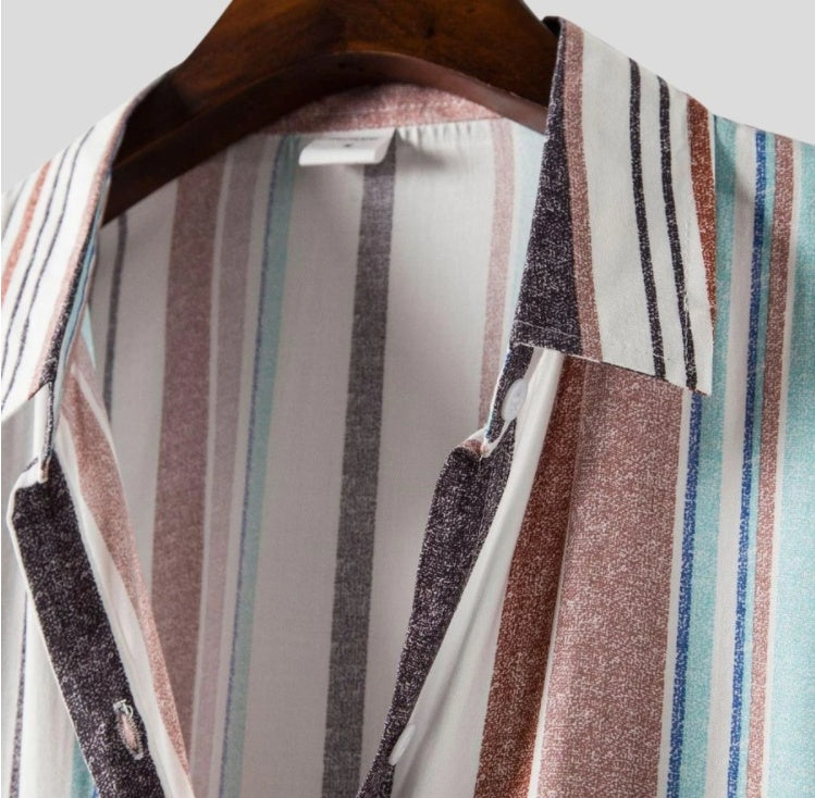 Printed Casual Men's Short-sleeved Shirt - cas7m