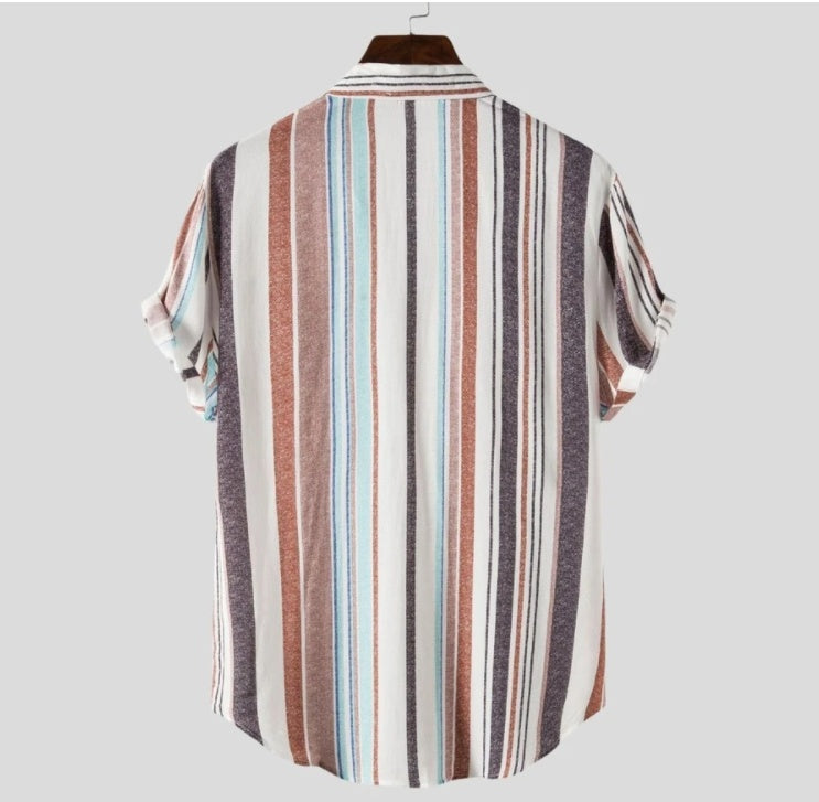 Printed Casual Men's Short-sleeved Shirt - cas7m
