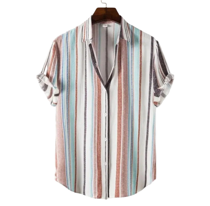 Printed Casual Men's Short-sleeved Shirt - cas7m