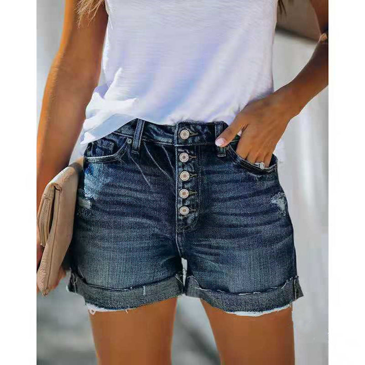 High-waisted Denim Shorts For Women - cas7m