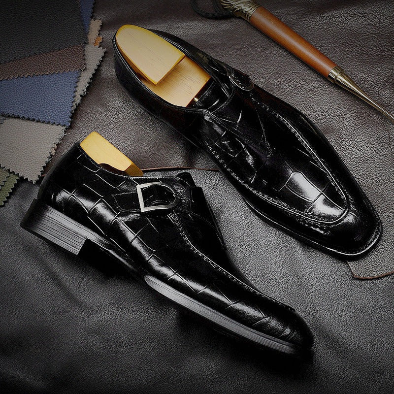 ClassicPattern Business Loafers: Timeless Elegance & Comfort - cas7m