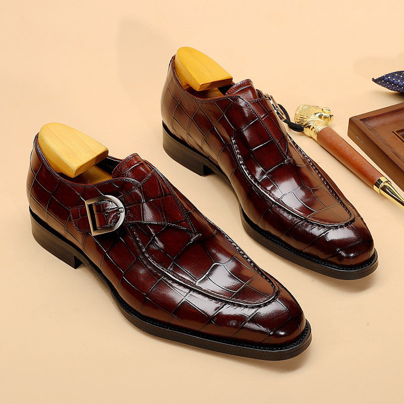 ClassicPattern Business Loafers: Timeless Elegance & Comfort - cas7m